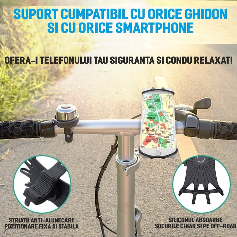 Suport telefon universal pentru bicicleta